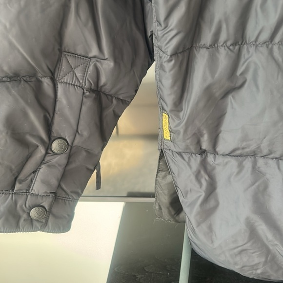 Vintage Armani Jeans by Giorgio Armani Puffer Jacket Collared Black Men's Sz 40 - Picture 13 of 17